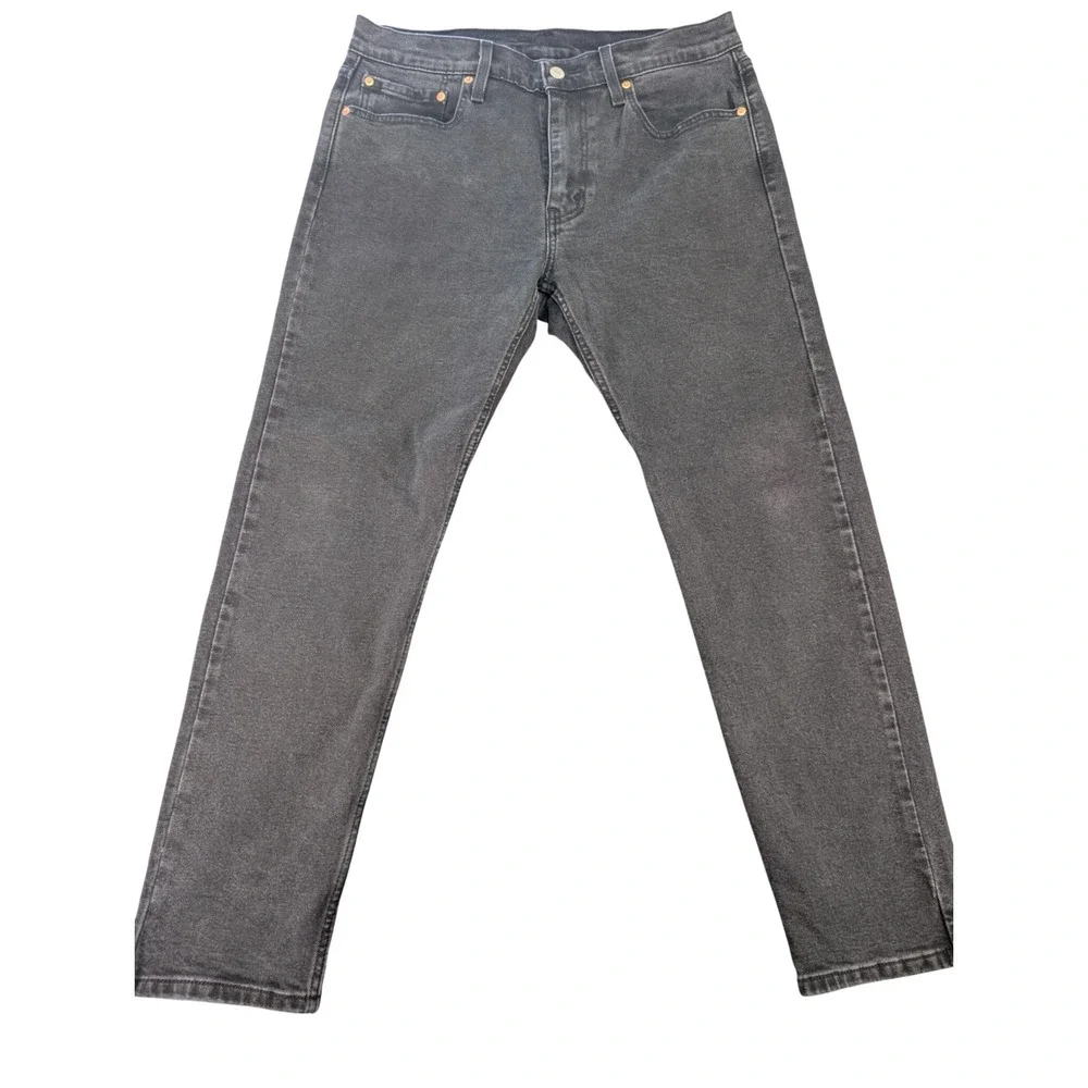 levis 502 cotton blend black jeans trousers mens 32 levis 502 taper denim pants